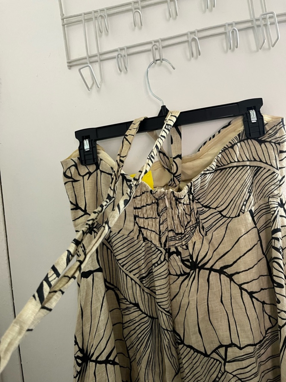 DISSH Beige Maxi Dress with Black Leaf Print - Picture 8 of 9